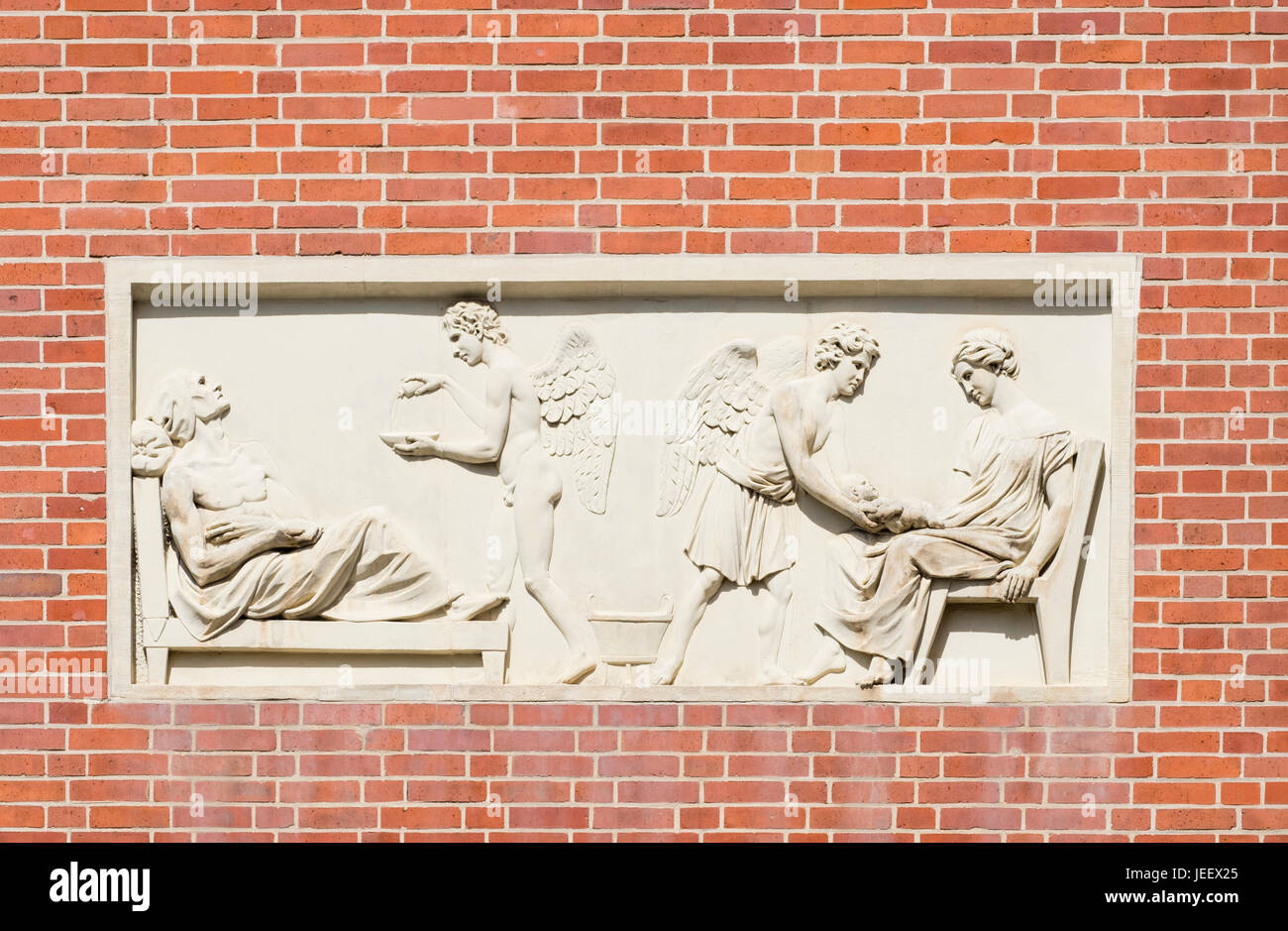 Esterno del Charite Hospital nel quartiere Mitte di Berlino, Germania Foto Stock