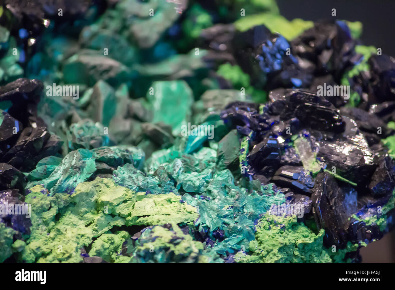 Azurite e malachite minerale - di minerale di rame Foto Stock