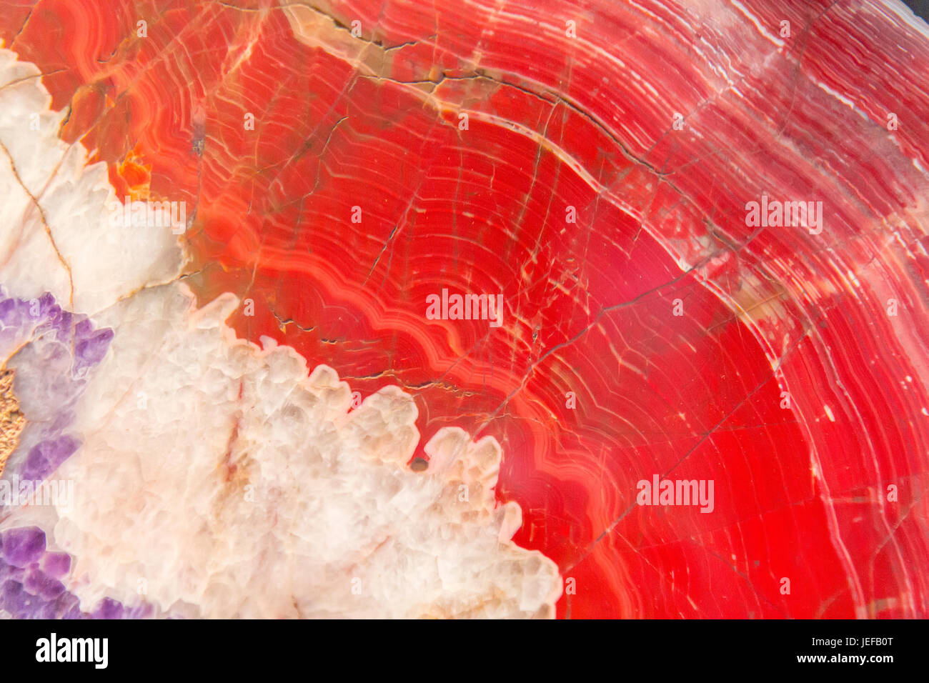 Rosso minerale di agata Foto Stock