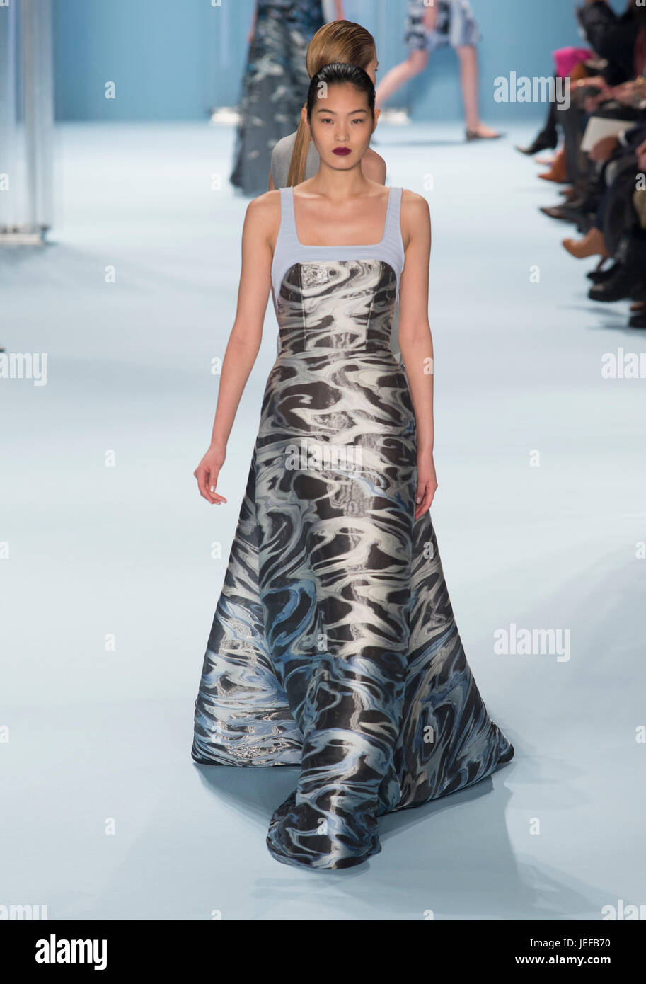 Carolina Herrera, la Settimana della Moda di New York Foto Stock