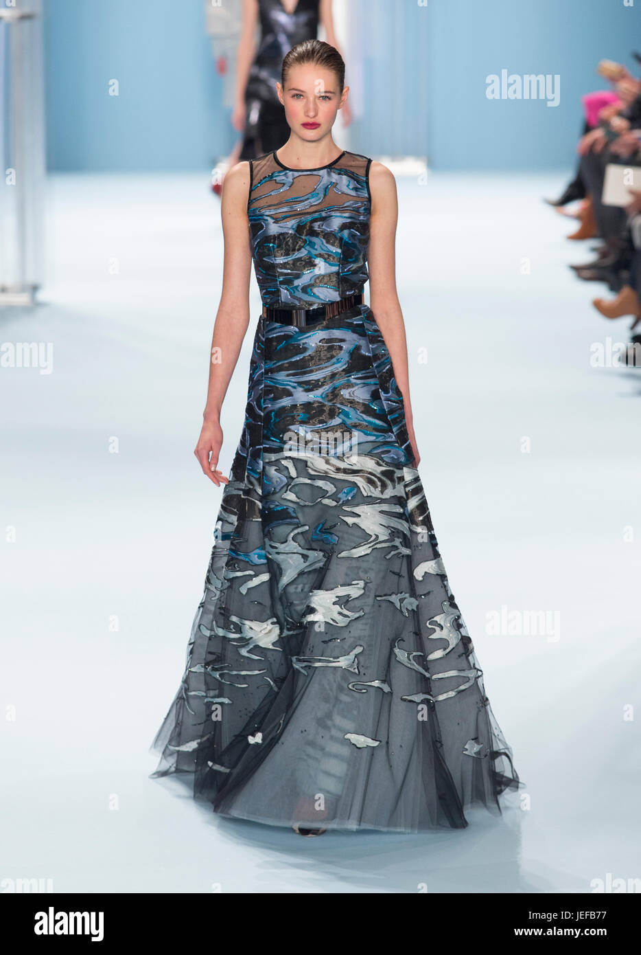 Carolina Herrera, la Settimana della Moda di New York Foto Stock