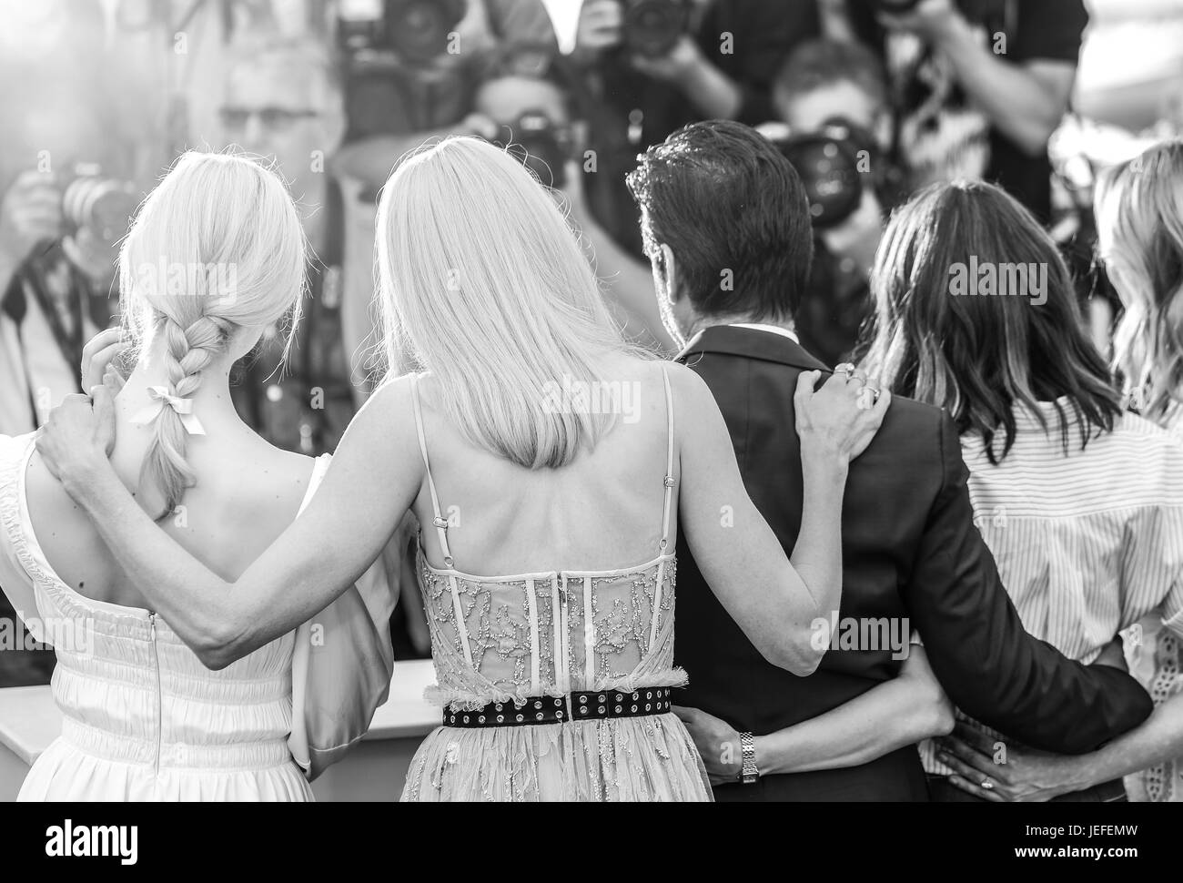 Settantesimo Cannes Film Festival - "ingannato" - Photocall con: Elle Fanning, Nicole Kidman, Colin Farrell, Sofia Coppola dove: Cannes, Francia Quando: 24 maggio 2017 Credit: John Rainford/WENN.com Foto Stock