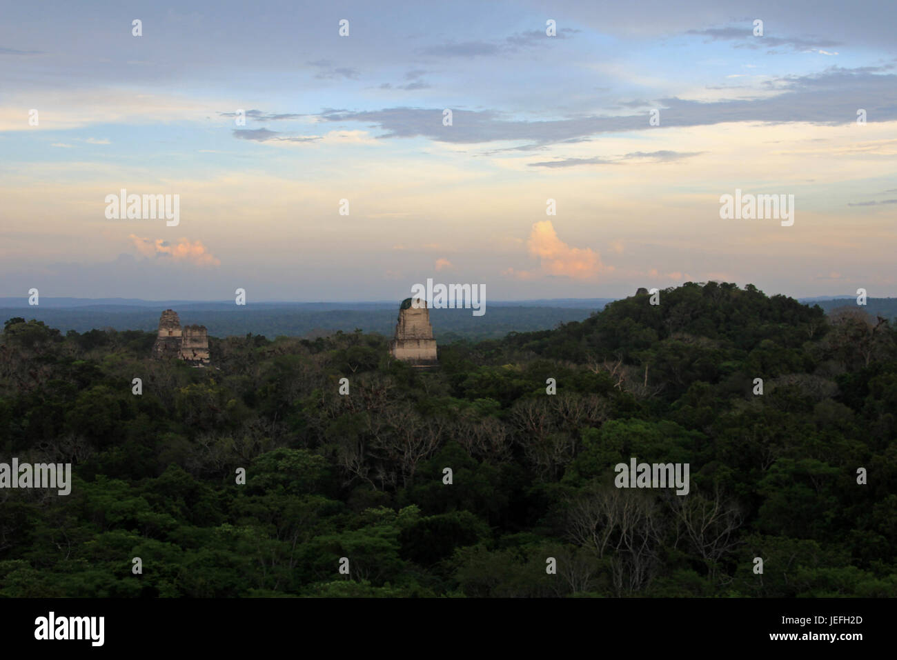 Le rovine maya Tikal Guatemala Foto Stock