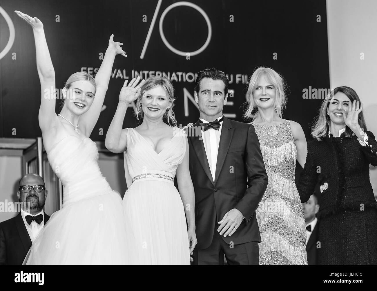 Settantesimo Cannes Film Festival - "ingannato" tappeto rosso con: Elle Fanning, Kirsten Dunst, Colin Farrell, Nicole Kidman, Sofia Coppola dove: Cannes, Regno Unito quando: 24 maggio 2017 Credit: John Rainford/WENN.com Foto Stock