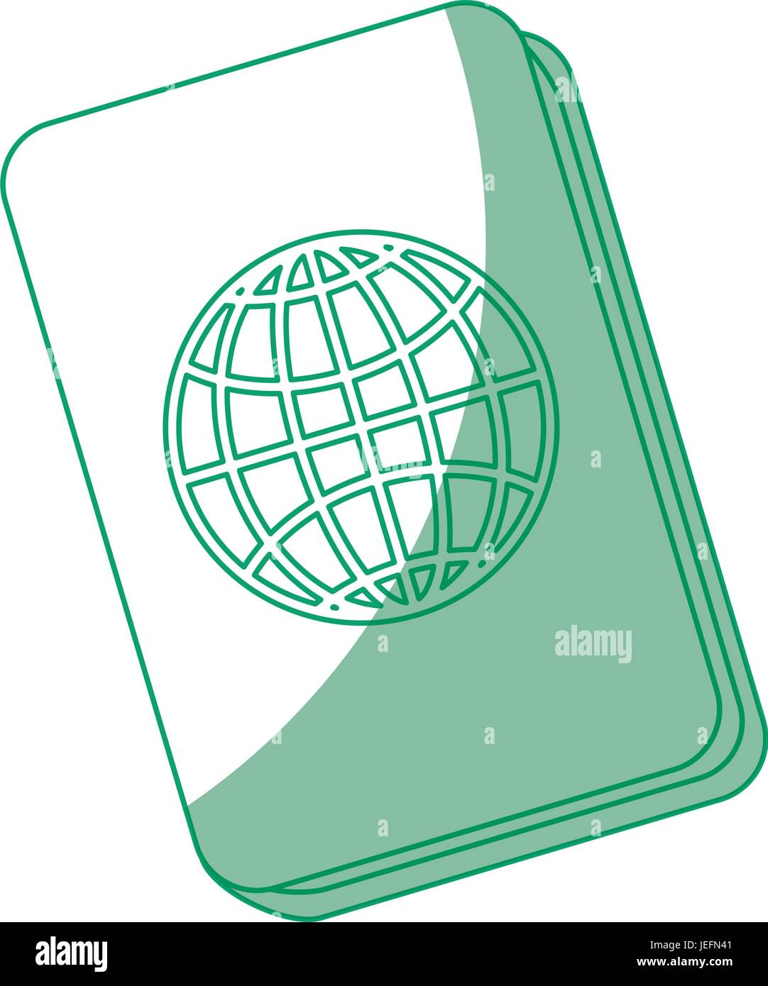 Passaporto immagine icona Illustrazione Vettoriale