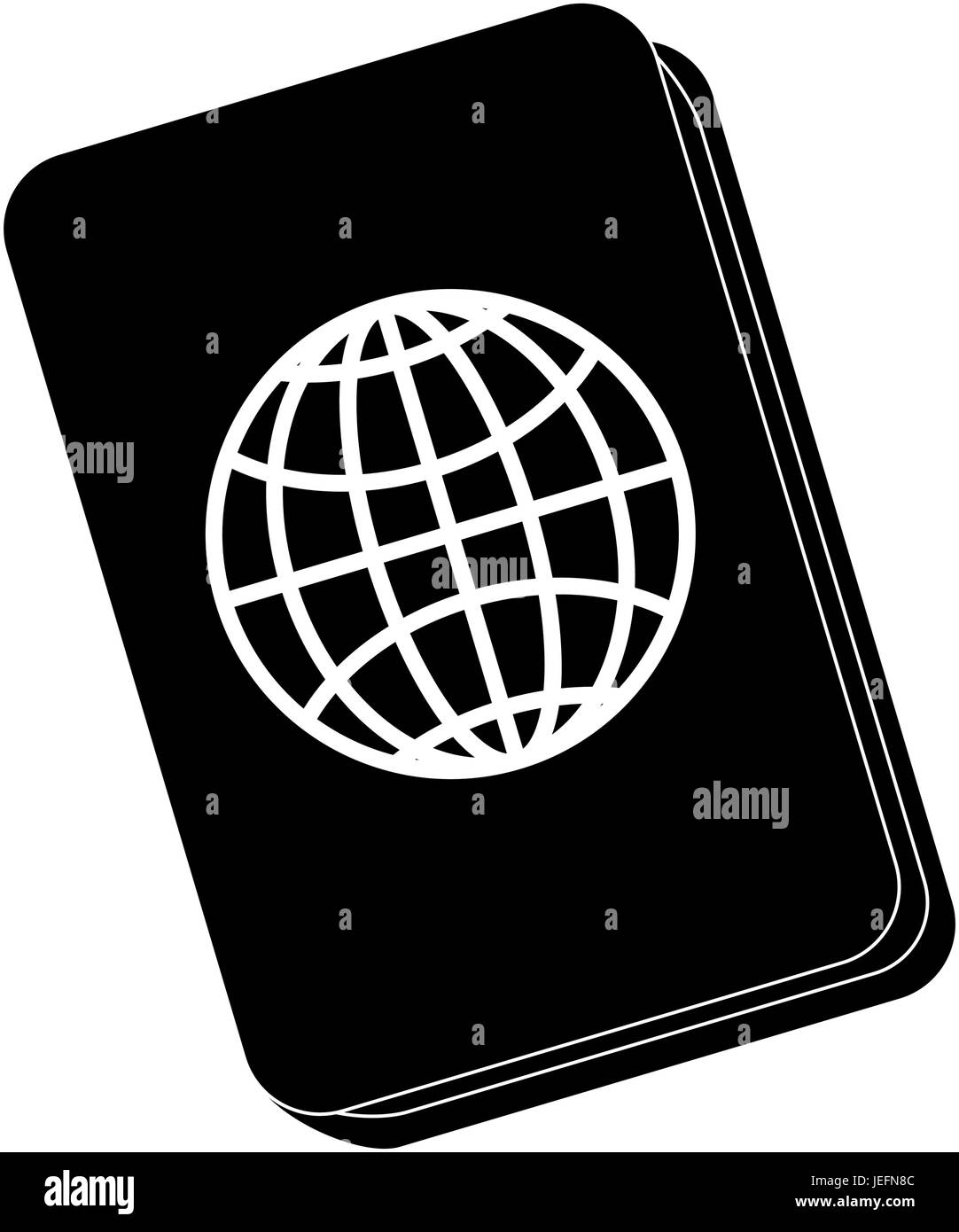 Passaporto immagine icona Illustrazione Vettoriale