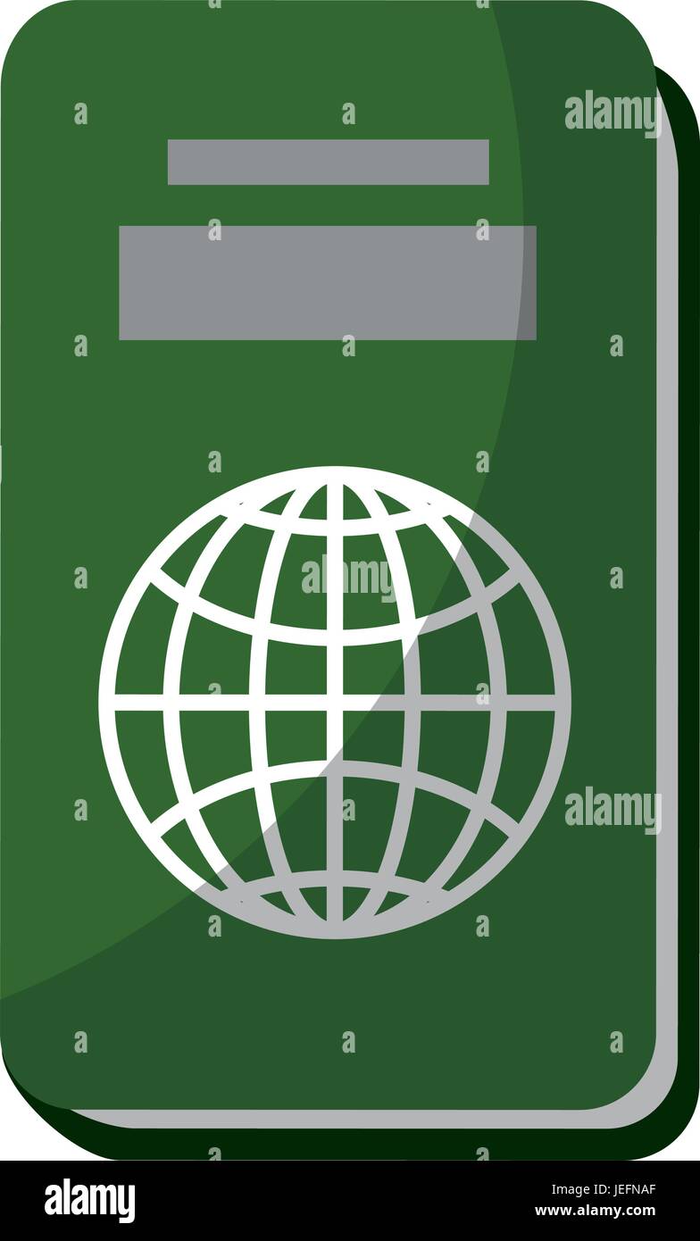 Passaporto immagine icona Illustrazione Vettoriale