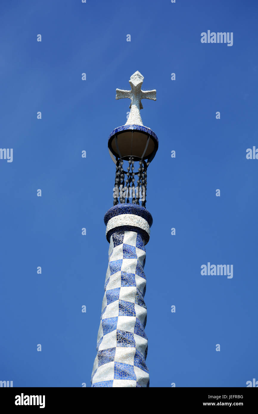 Parco Guell, Barcelona, la Catalogna, Spagna Foto Stock