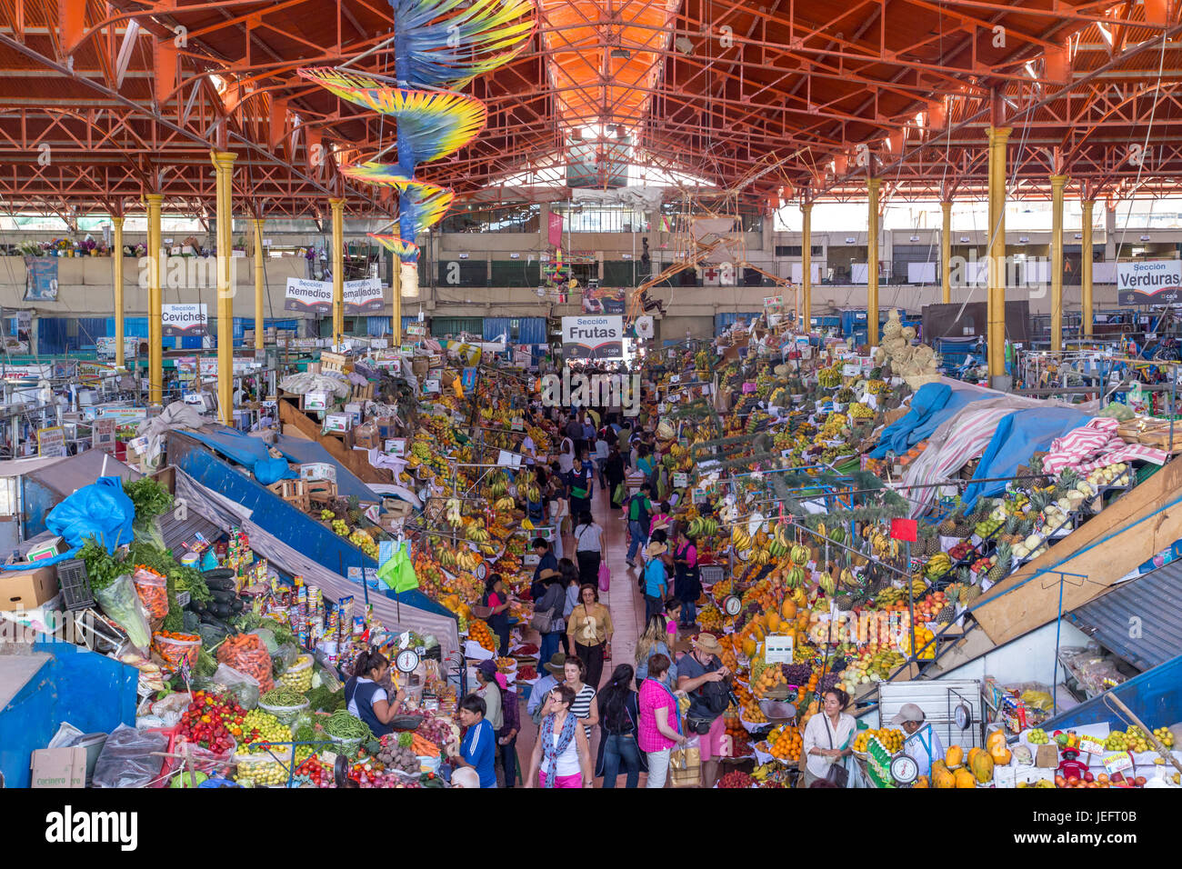 San Camillo Mercato in Arequipa Foto Stock