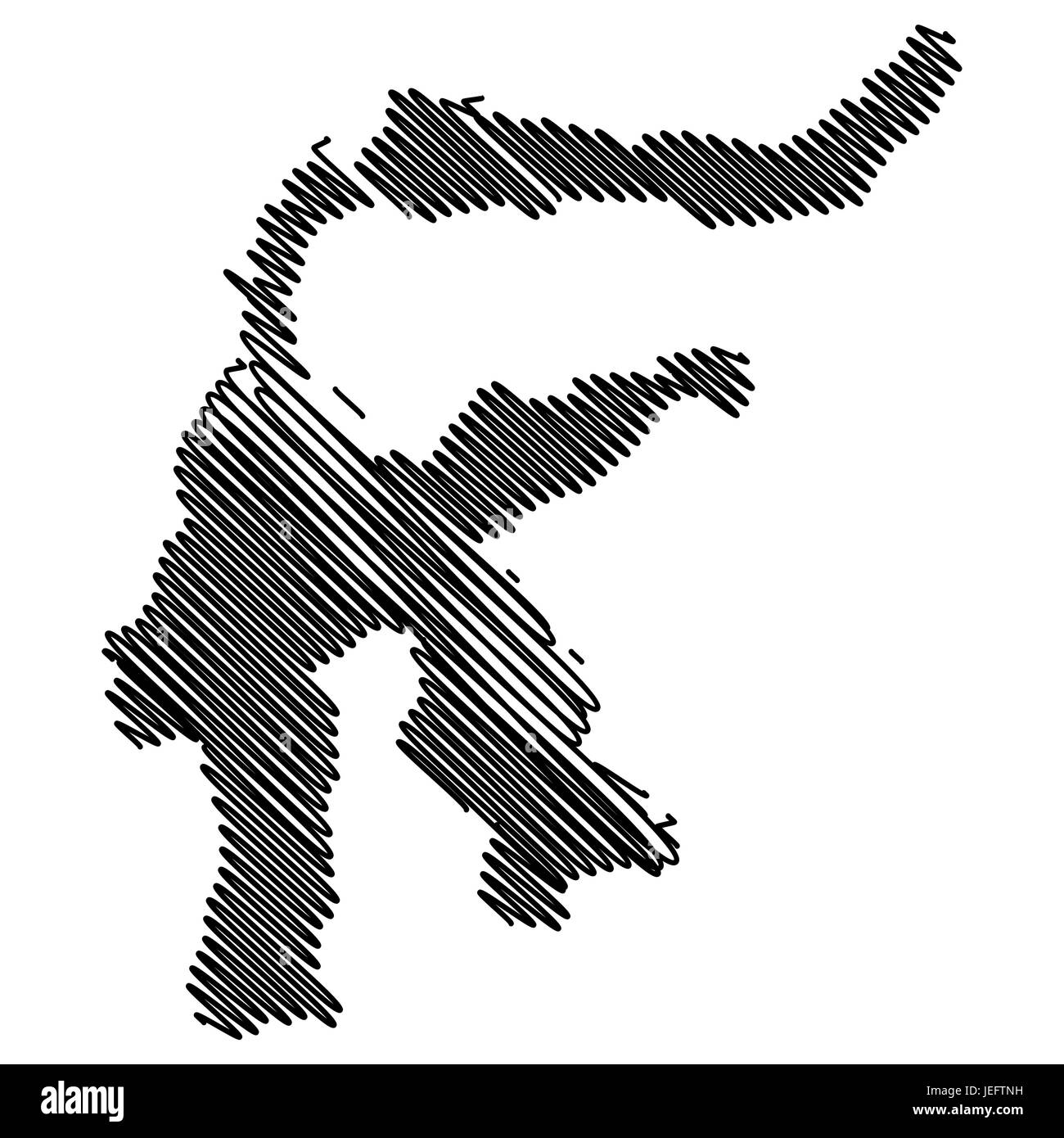 Sulawesi mappa illustrazione vettoriale, scribble schizzo Sulawesi Illustrazione Vettoriale