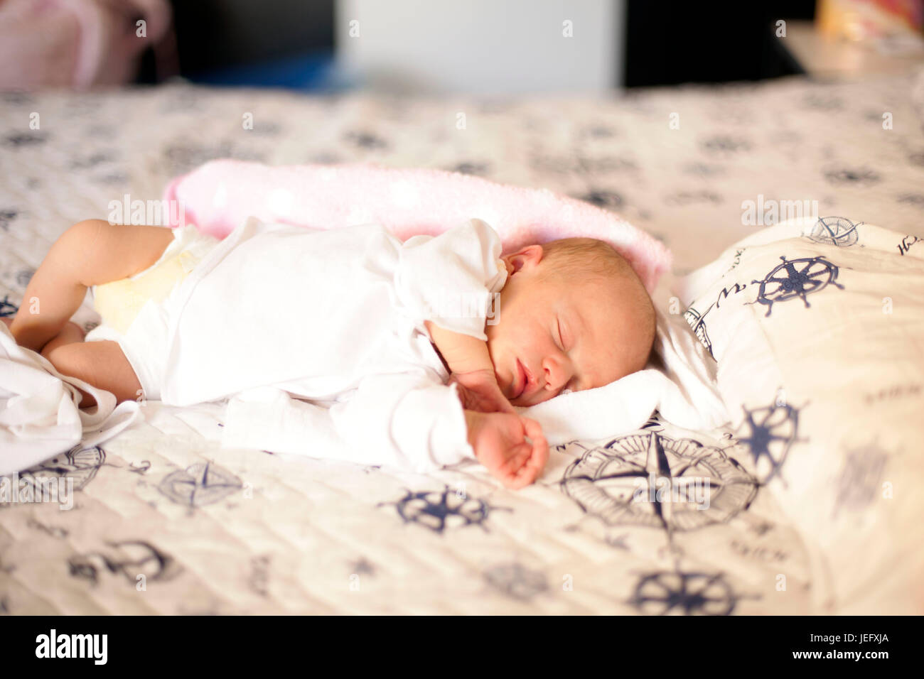 Sleeping neonato Foto Stock
