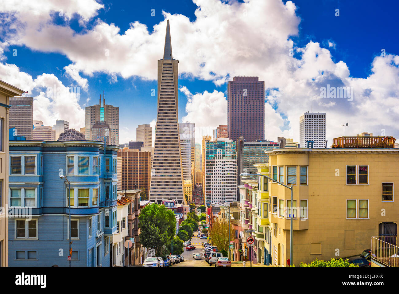 San Francisco, California, Stati Uniti d'America lo skyline della citta'. Foto Stock