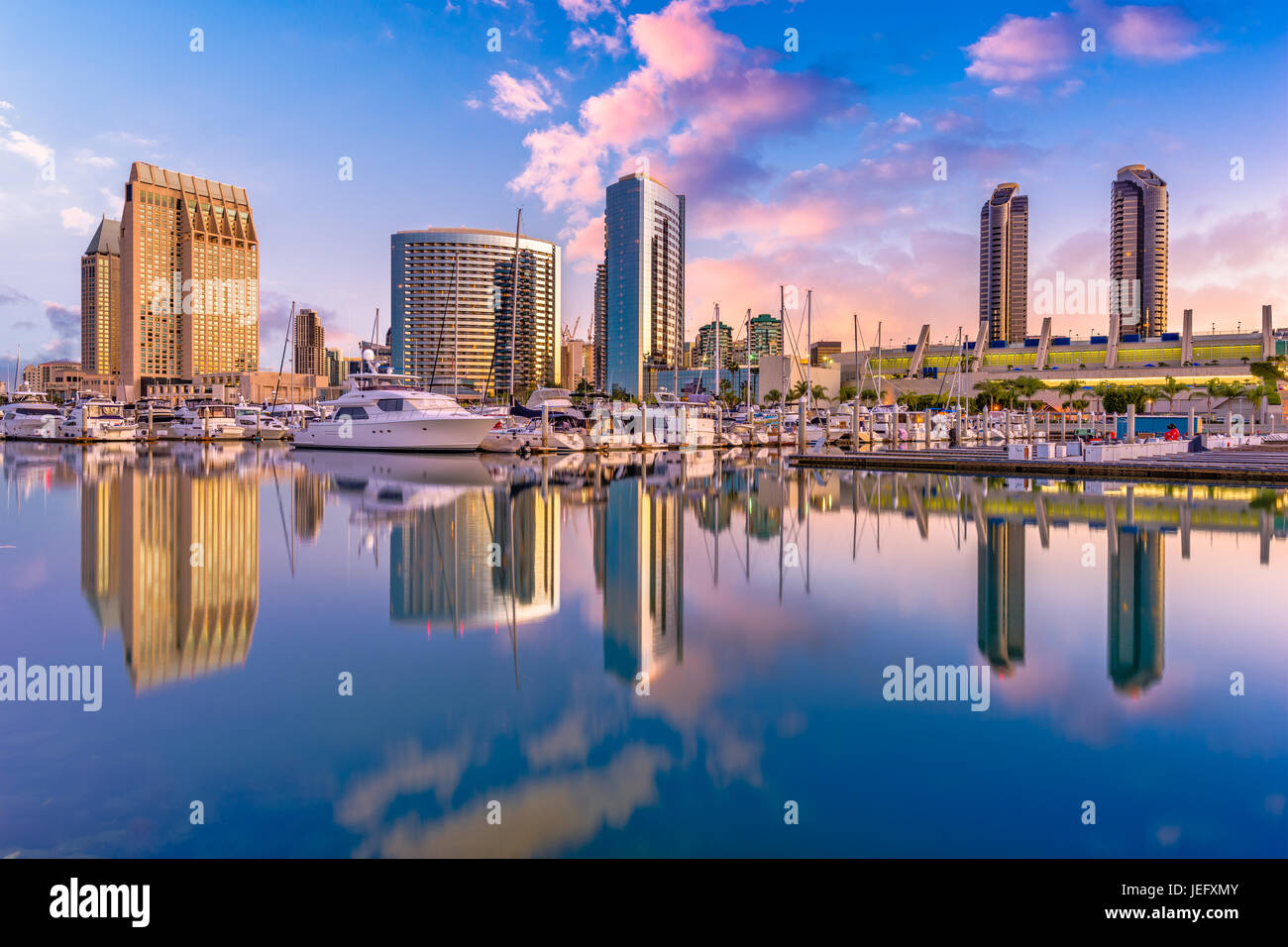 San Diego, California, Stati Uniti d'America downtown skyline della citta'. Foto Stock