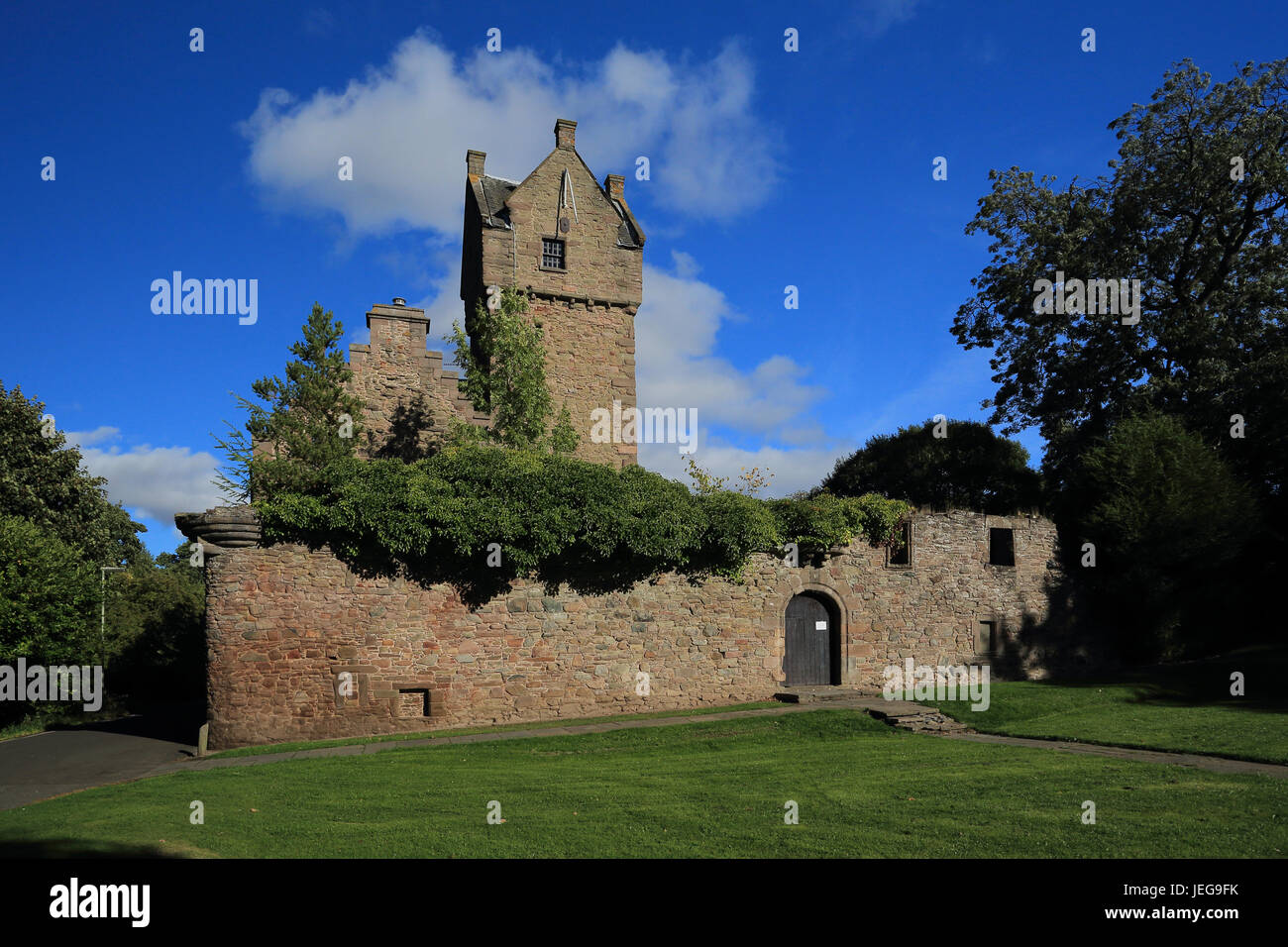 Castello di rete, noto anche come Castello Claverhouse o Castello di Fintry in Scozia Foto Stock
