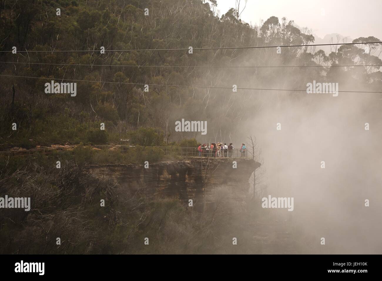 Misty Mountains Scenic Foto Stock