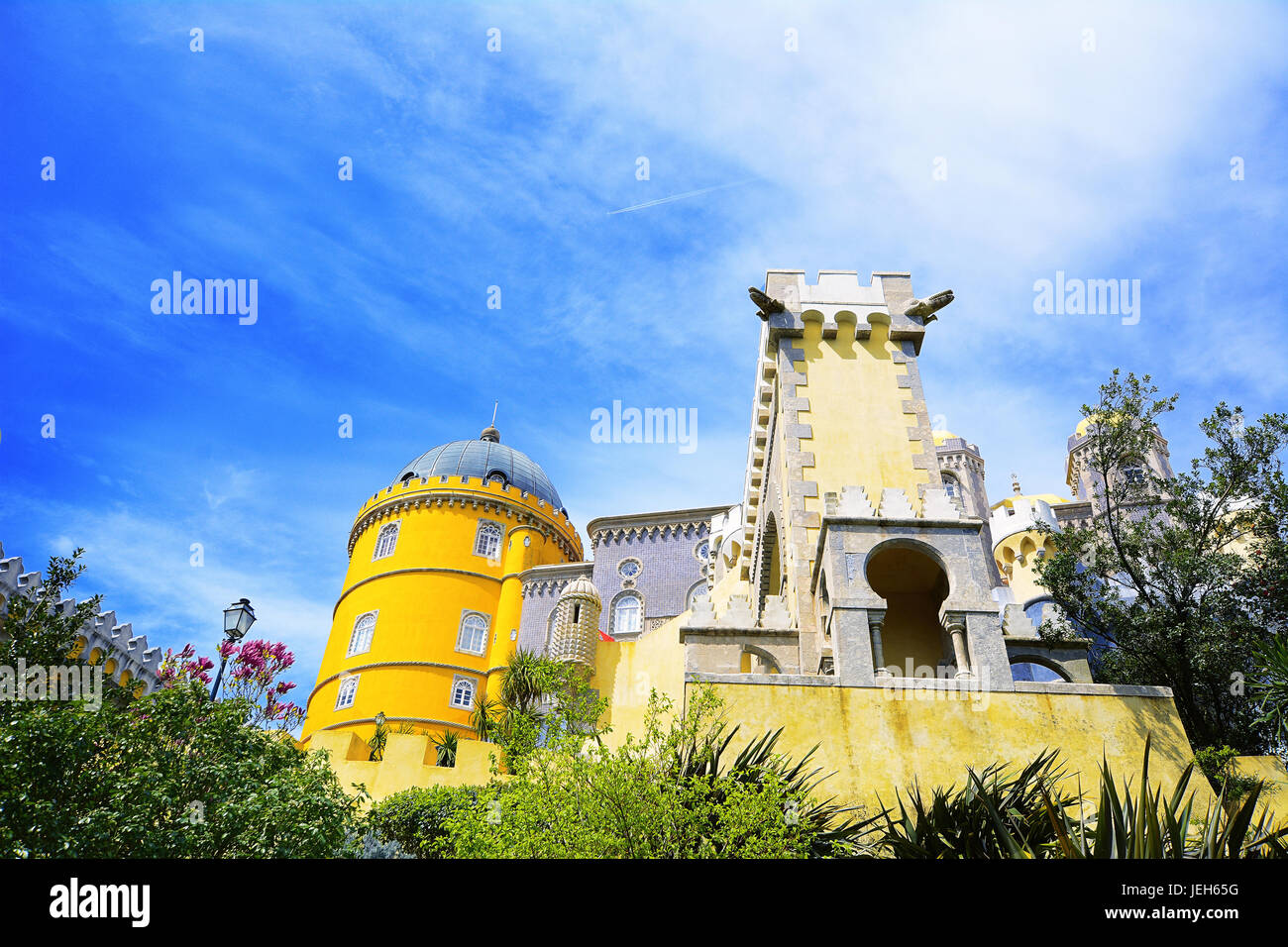 Palazzo da Pena, splendido castello di Lisbona, in Portogallo. Foto Stock