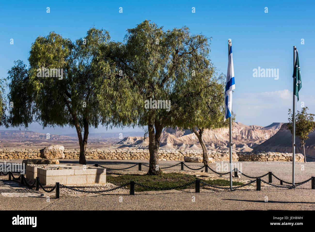 Memorial per David Ben-Gurion, Israele il primo Primo ministro; Gerusalemme, Israele Foto Stock