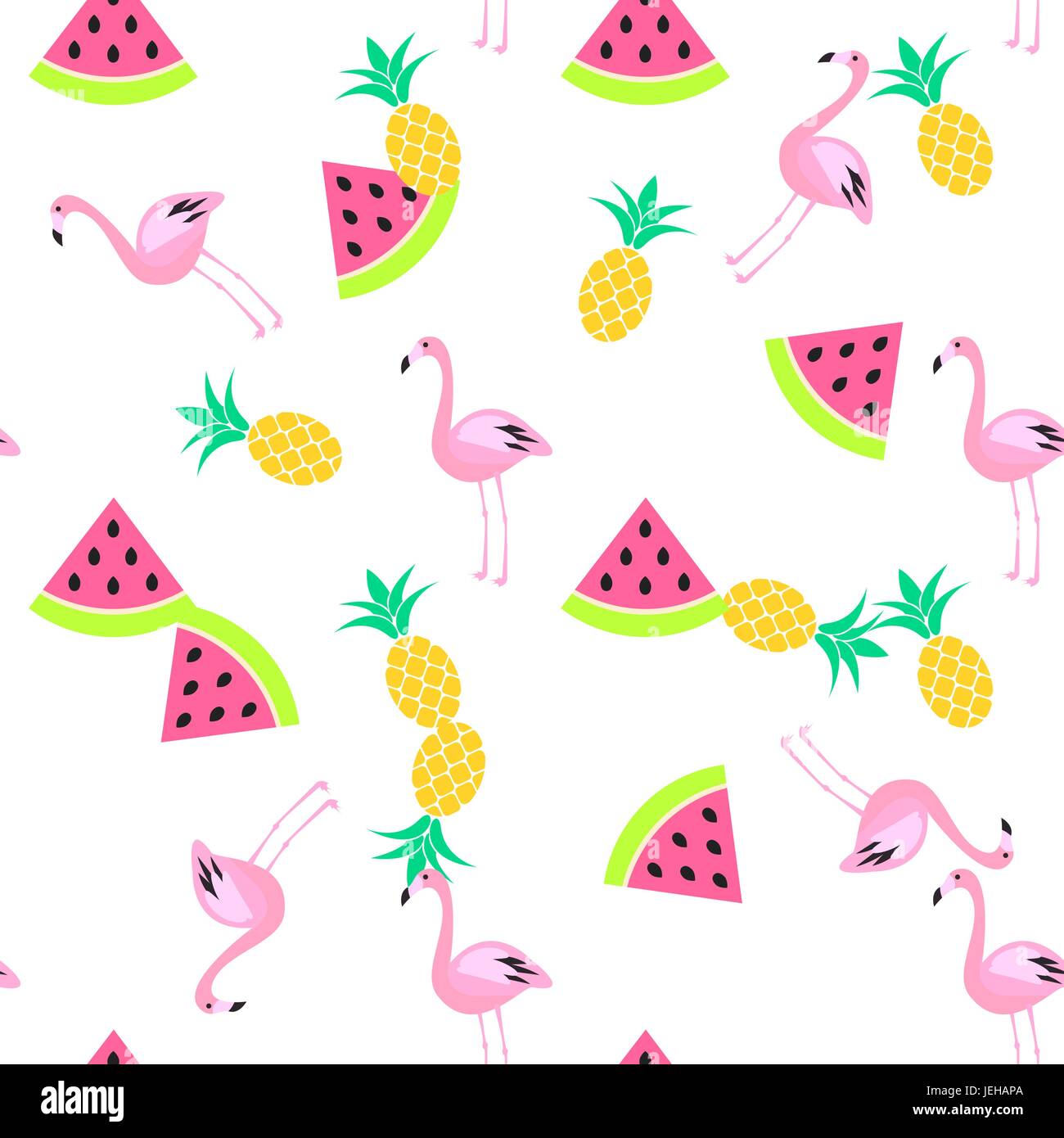Tropic estate seamless pattern bianco. Illustrazione Vettoriale