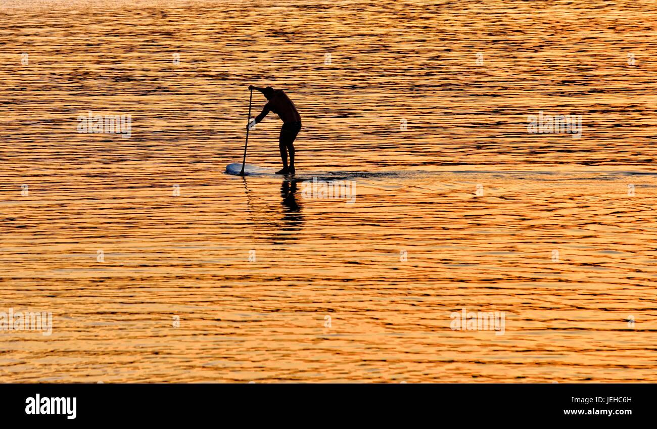 imbarco da paddle Foto Stock