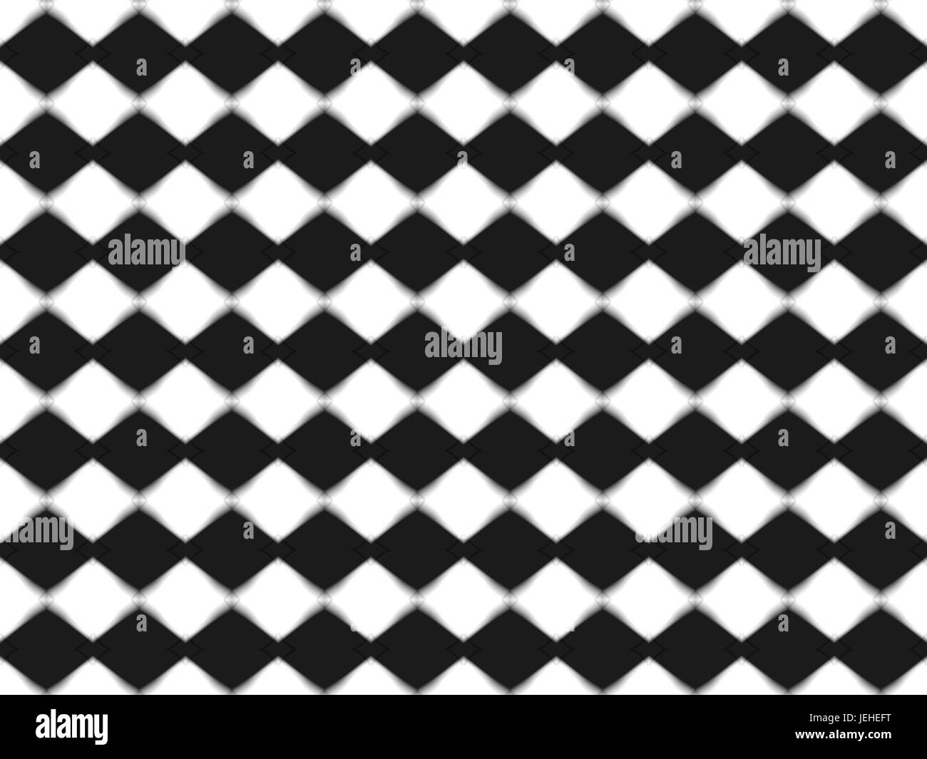 Vibrare in bianco e nero a scacchiera in illustrazione Foto Stock