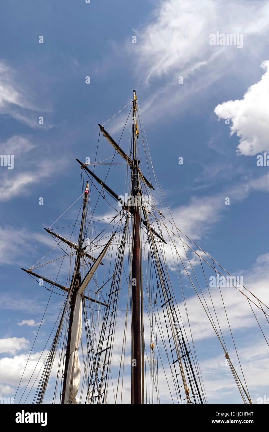 1768 Schooner Sultana (replica) nave a vela Foto Stock