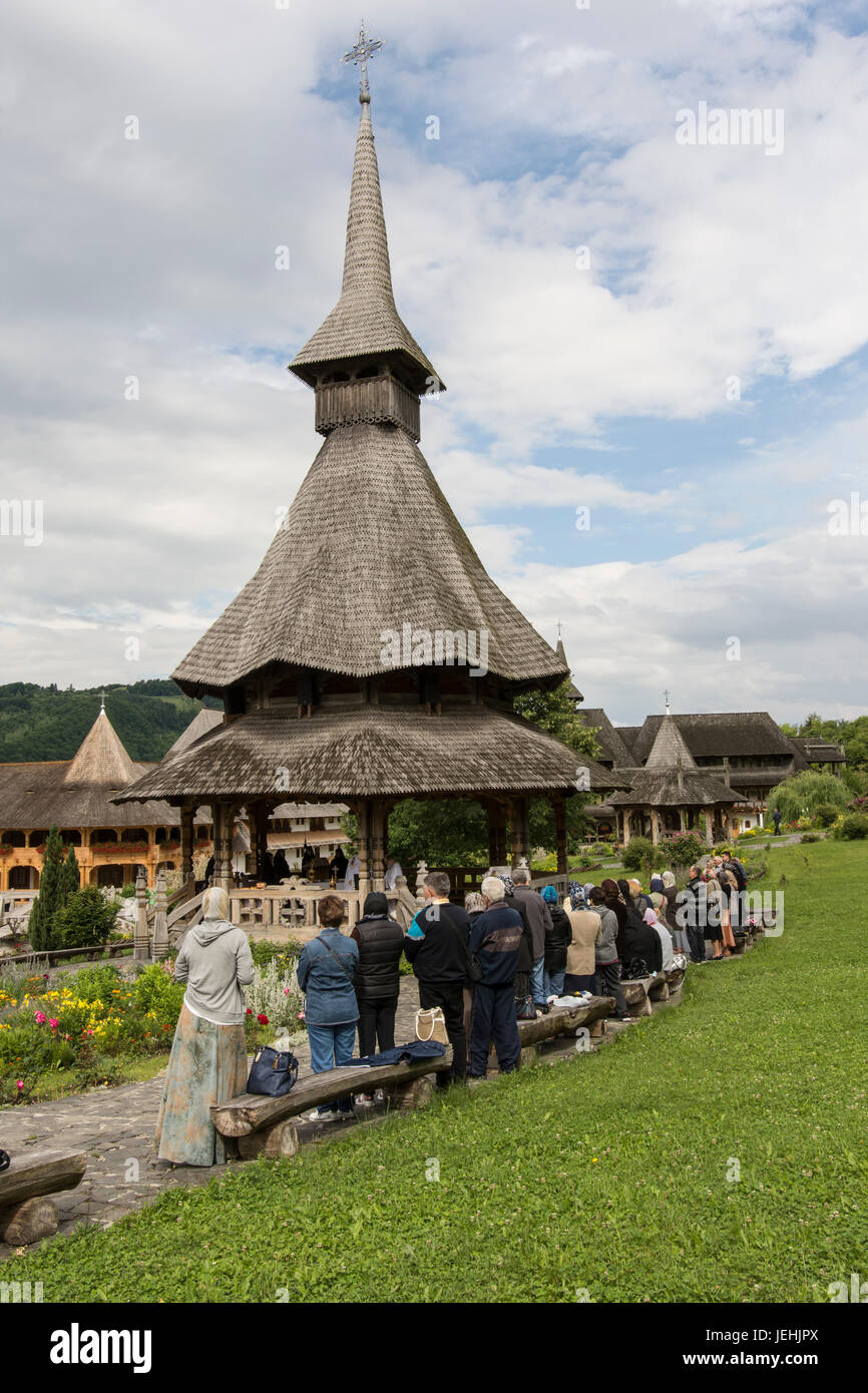 Barsana Monastero nella regione Maramures, Romania Foto Stock