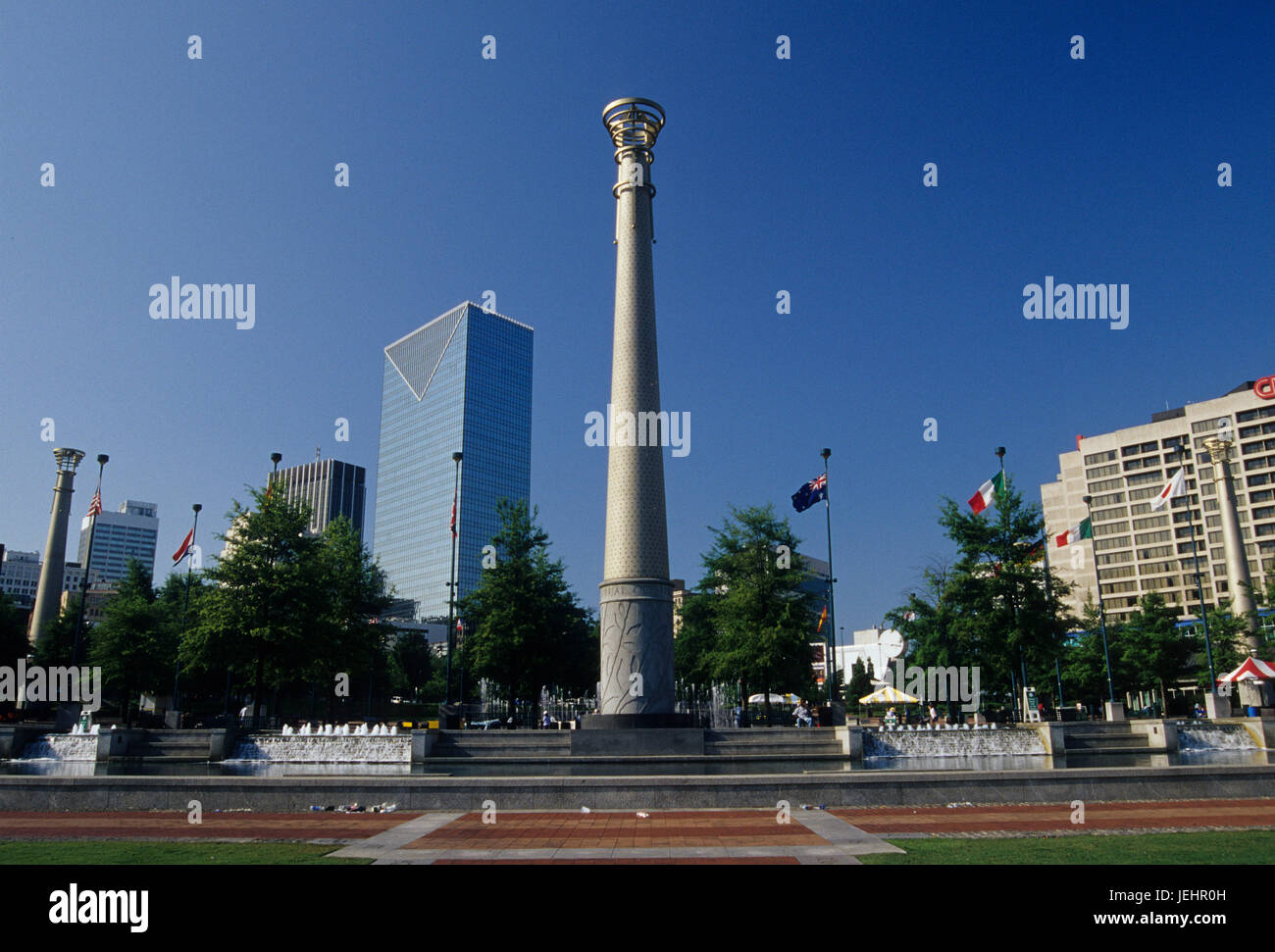 Il Centennial Olympic Park, Atlanta, Georgia Foto Stock