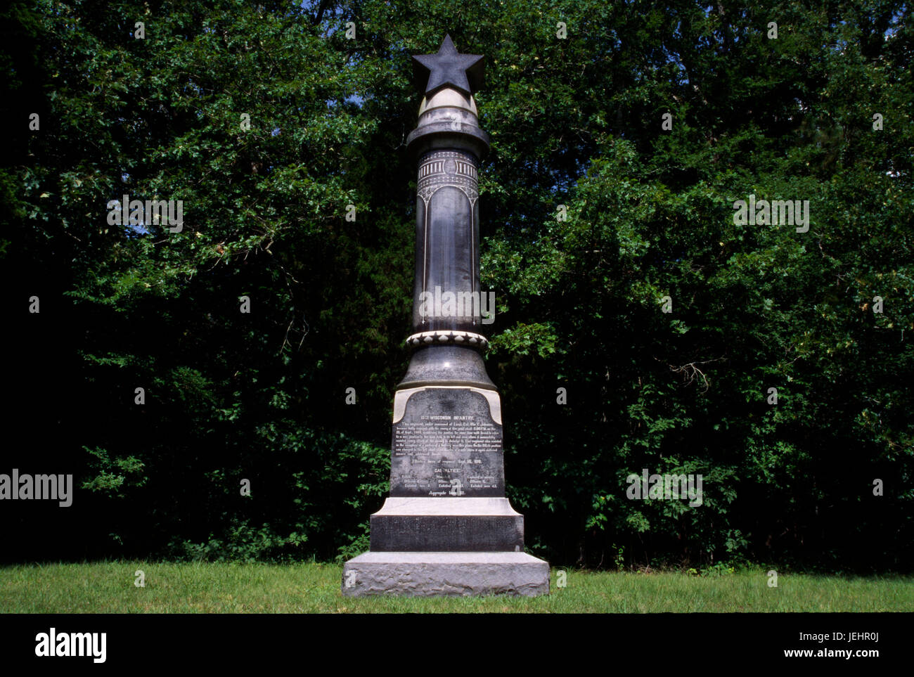 Xv Wisconsin monumento di fanteria, Chickamauga & Chattanooga National Military Park, Georgia Foto Stock