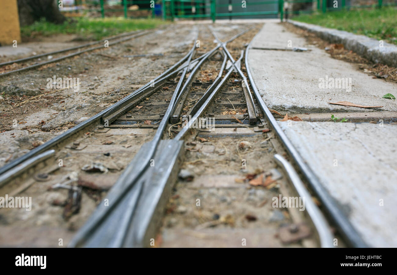 Ferrovia in miniatura nel parco Foto Stock