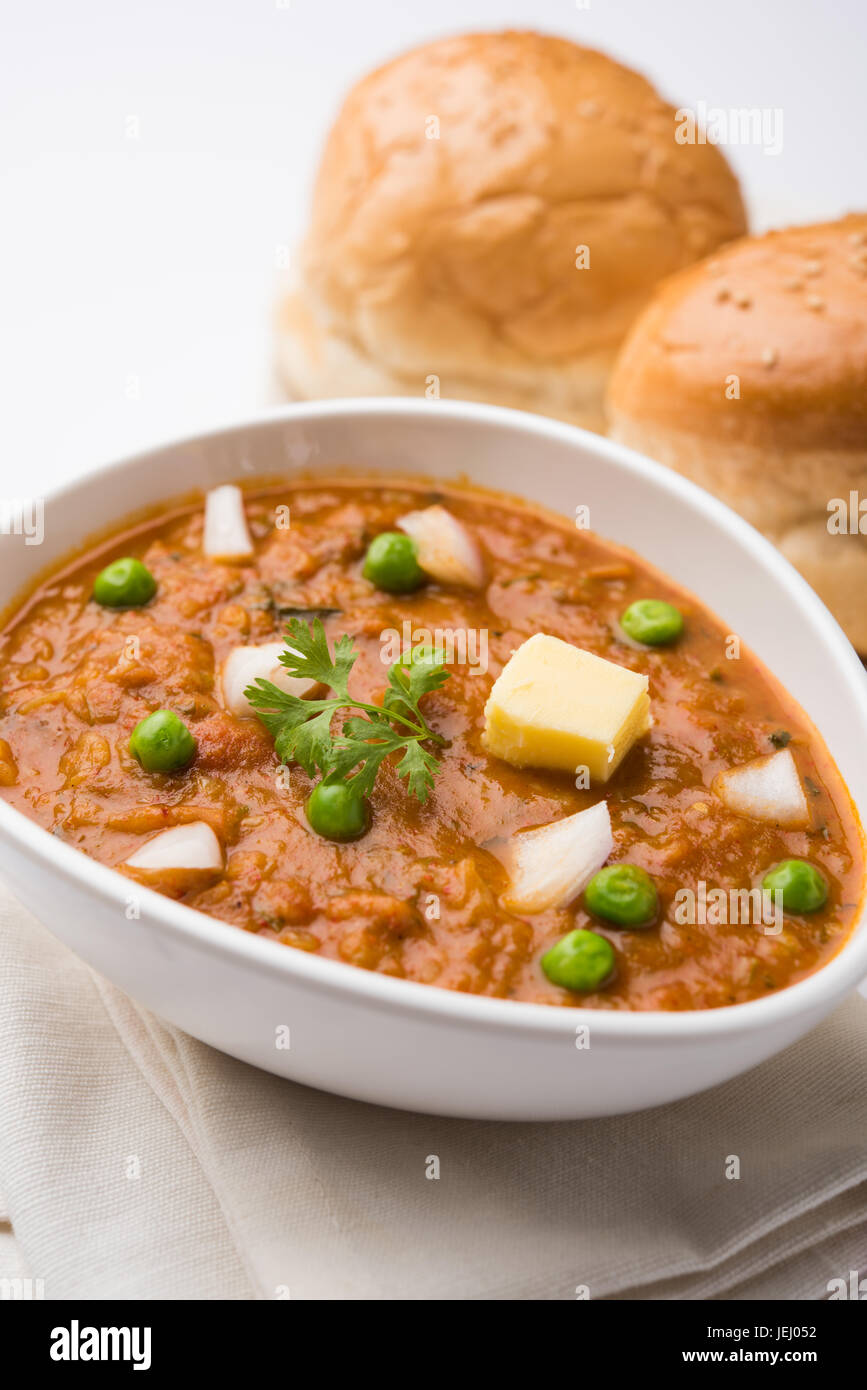 Pav bhaji Masala Indian street food Foto Stock