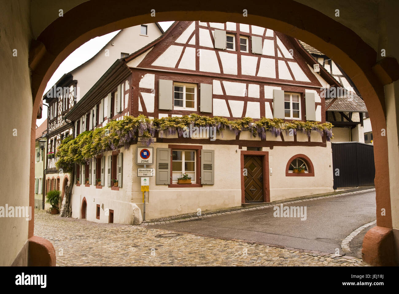 Città vecchia di Freiburg im Breisgau, Germania Foto Stock