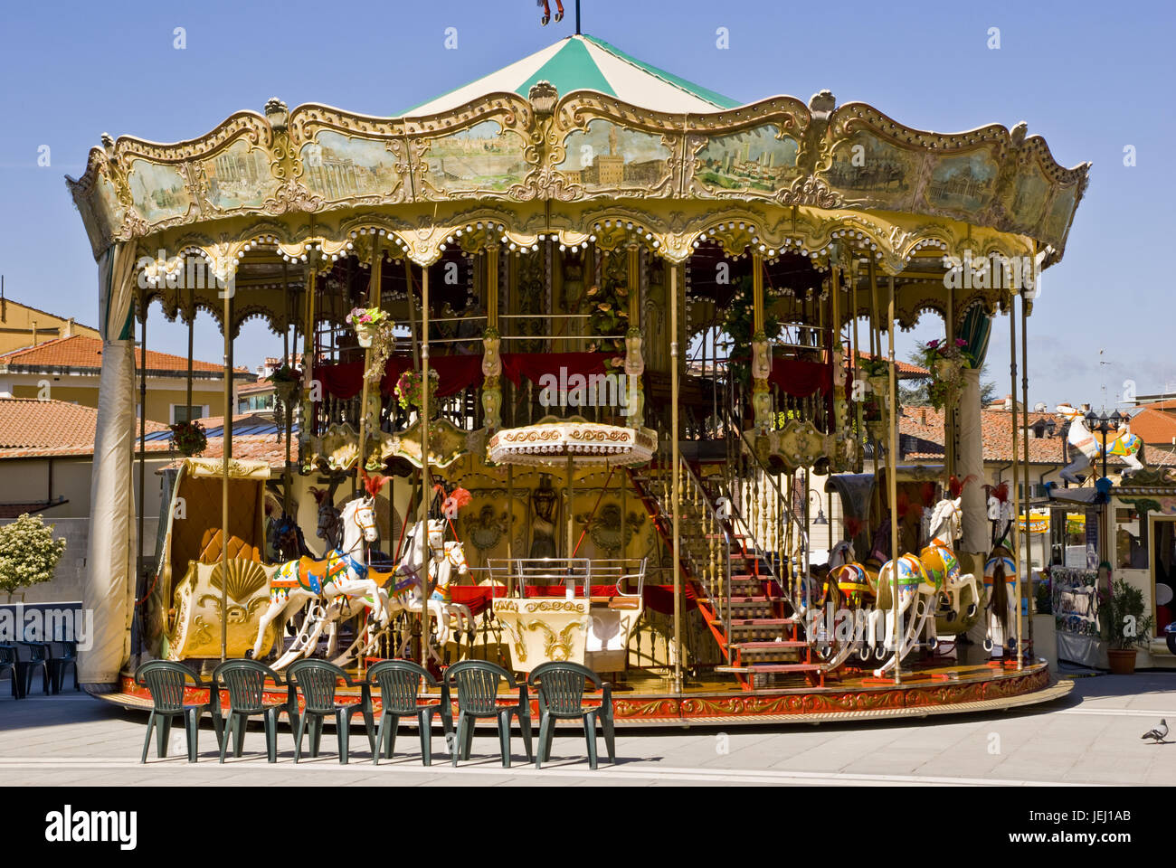 Doppio pianale rotatoria di Arezzo, Italia Foto Stock