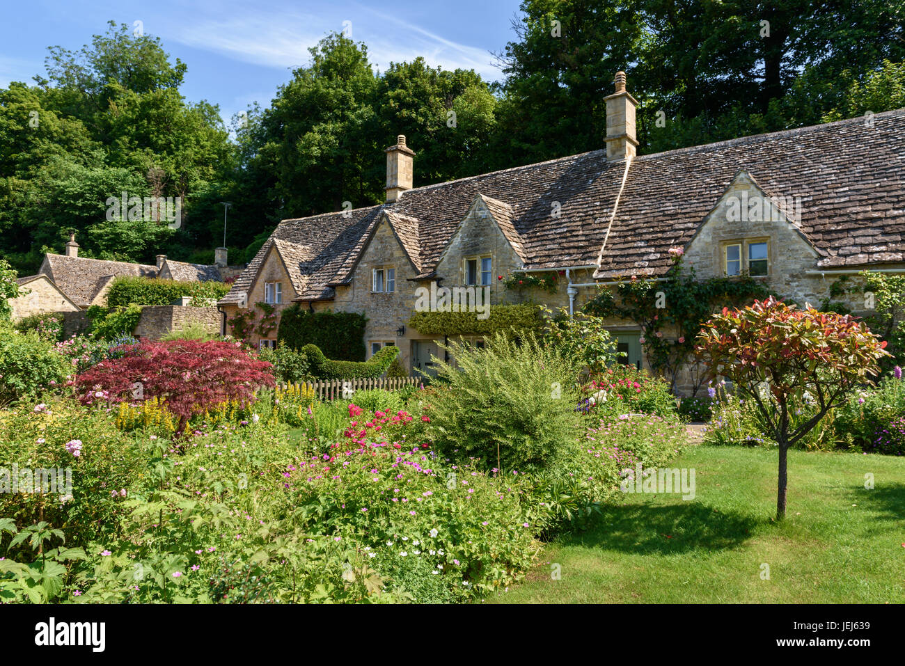 Bibury Cottages, Cotswolds, REGNO UNITO Foto Stock