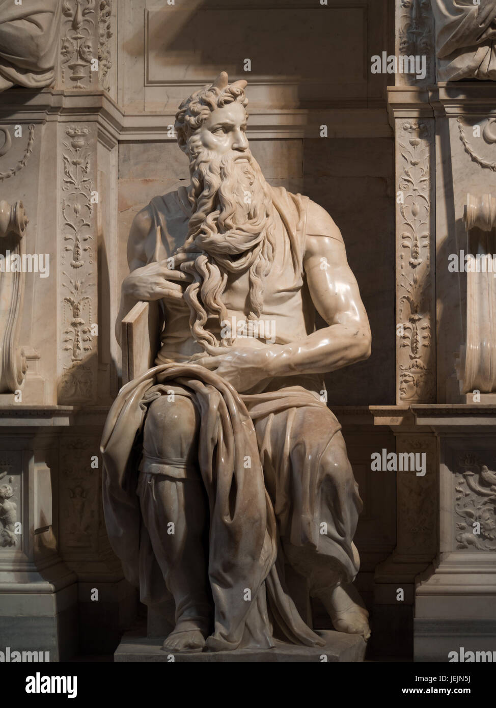 Il Mosè di Michelangelo statua Foto Stock