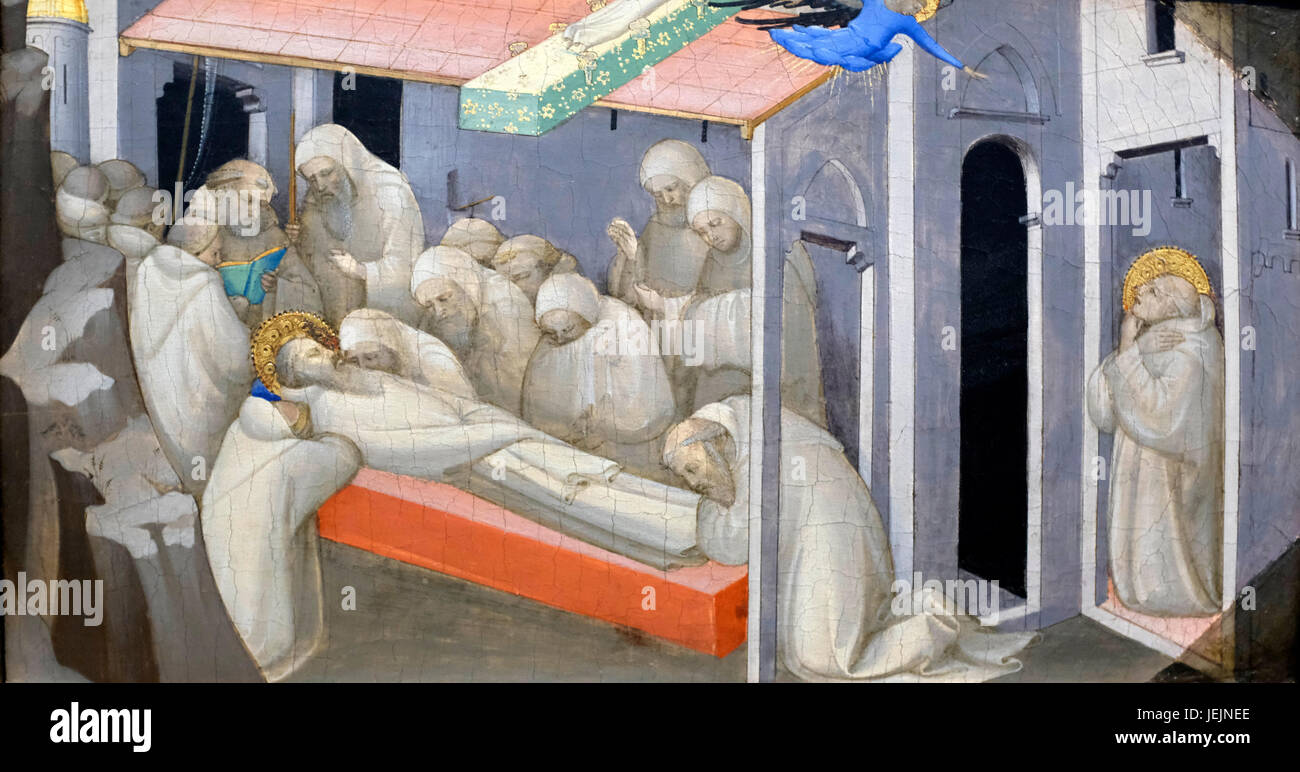 La morte di San Benedetto di Lorenzo Monaco, circa 1408 Foto Stock