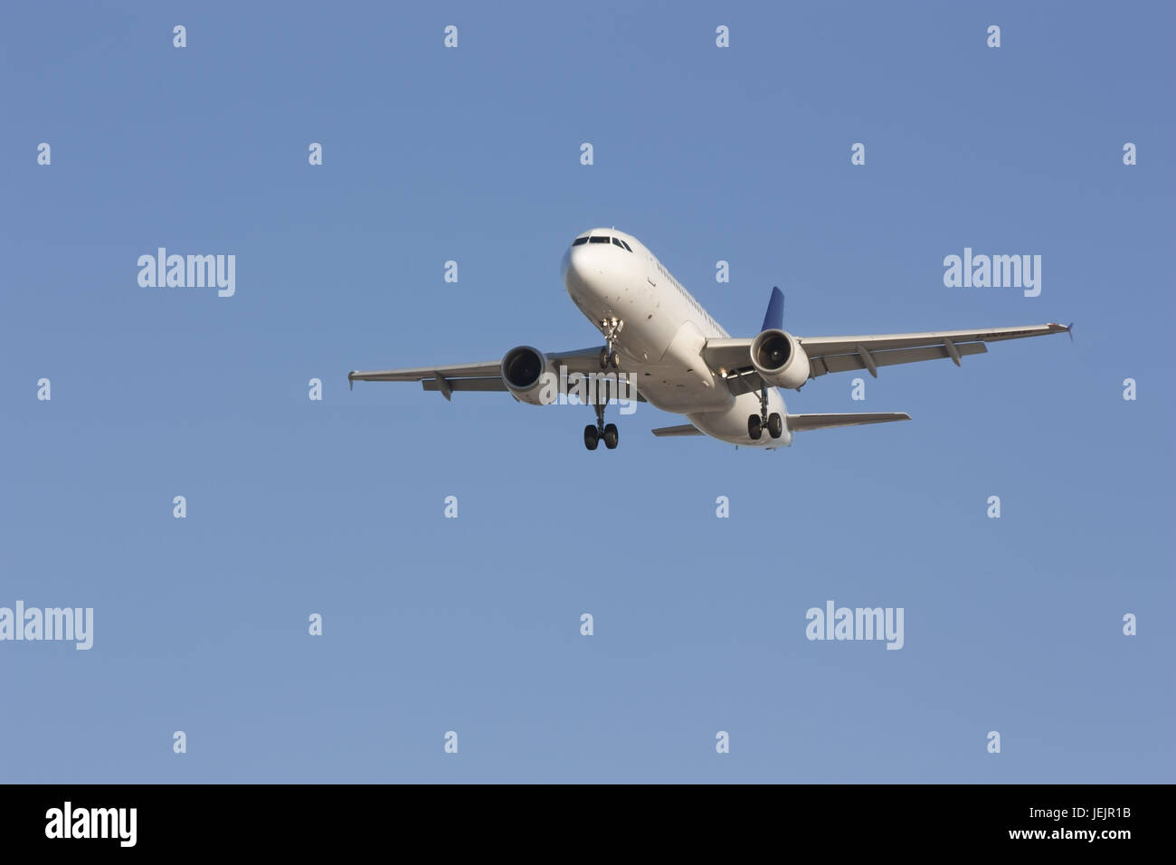 Vista prospettica di aereo jet in volo Foto Stock