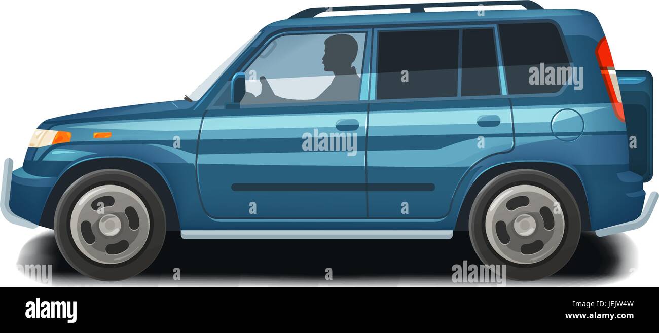Auto, auto, icona del veicolo o il simbolo. Trasporto, offroader illustrazione vettoriale Illustrazione Vettoriale