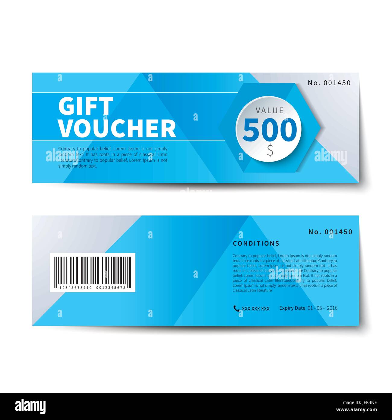 Gift voucher di sconto modello di progettazione Illustrazione Vettoriale