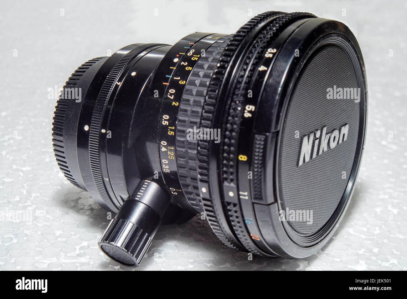 PC Vintage Nikon lens shift, India, Asia Foto Stock