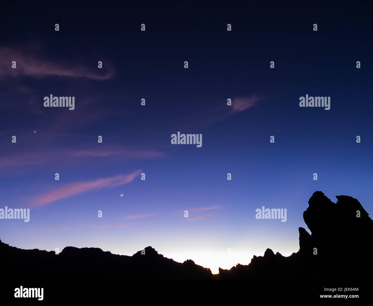 Parco Nazionale del Teide di notte Foto Stock