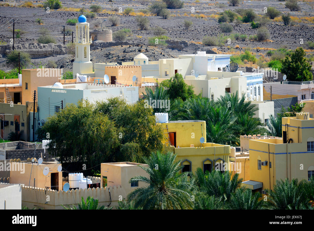 Oman Bahla una vista della città Foto Stock