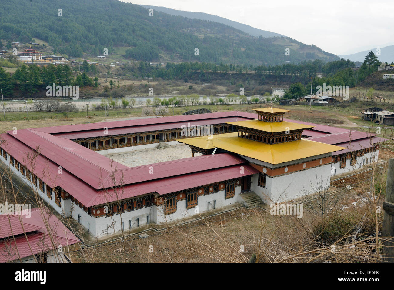 Tashichho dzong monastero, Thimphu, Bhutan, asia Foto Stock