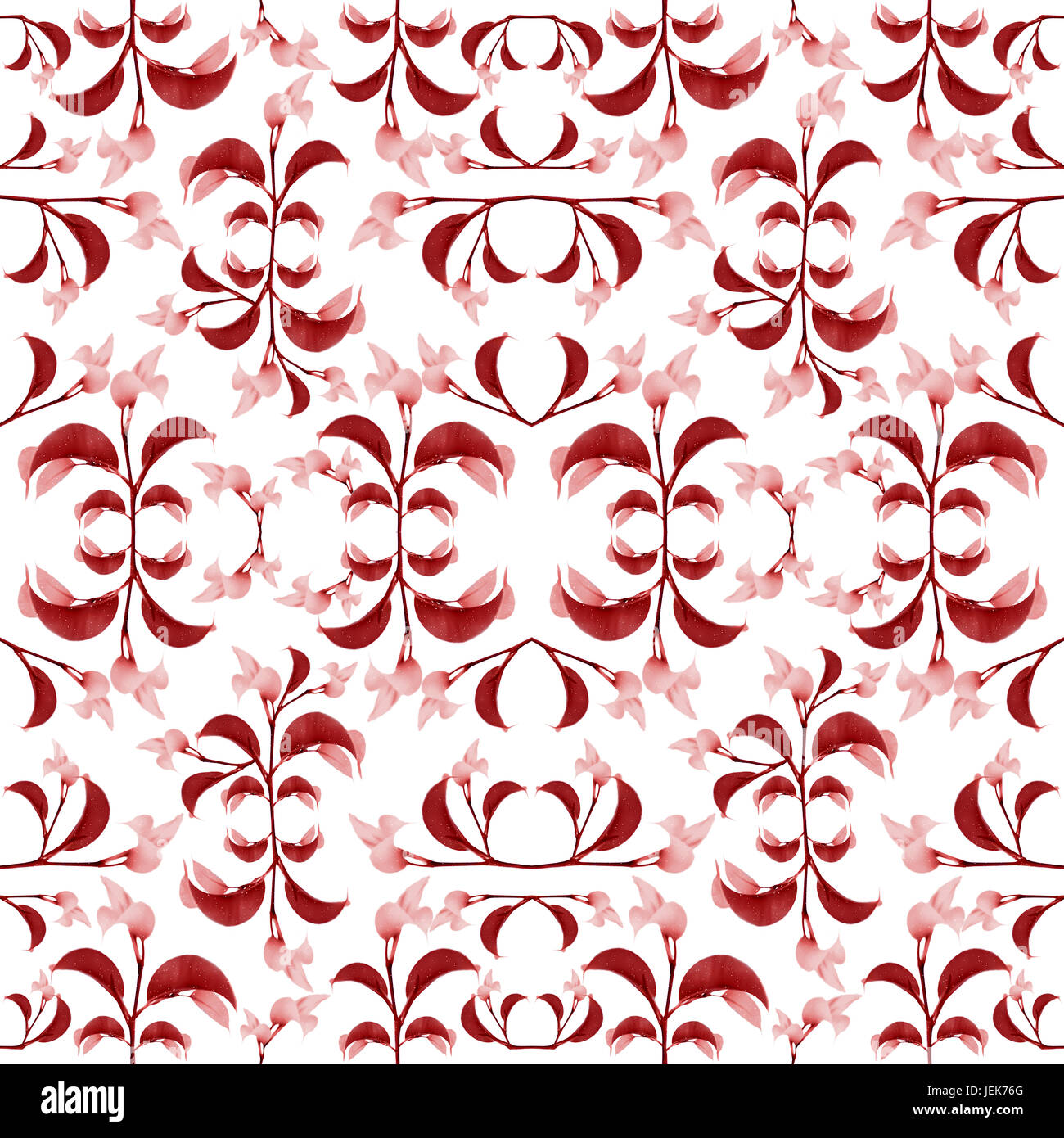 Red Floral pattern di stampa Foto Stock