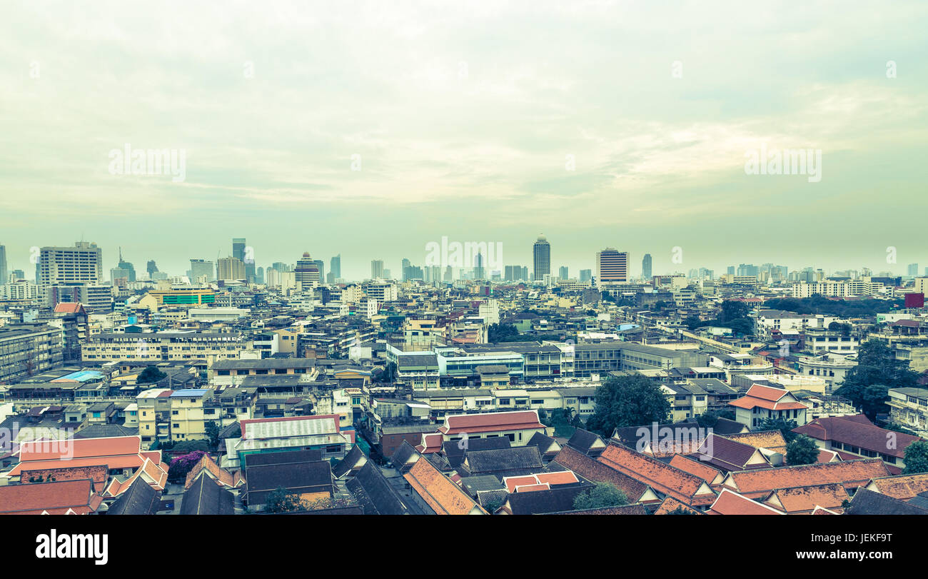 Panorama dello skyline di Bangkok in Thailandia. Foto Stock