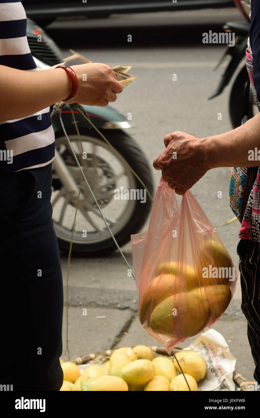 Il commercio di strada di Hanoi Foto Stock