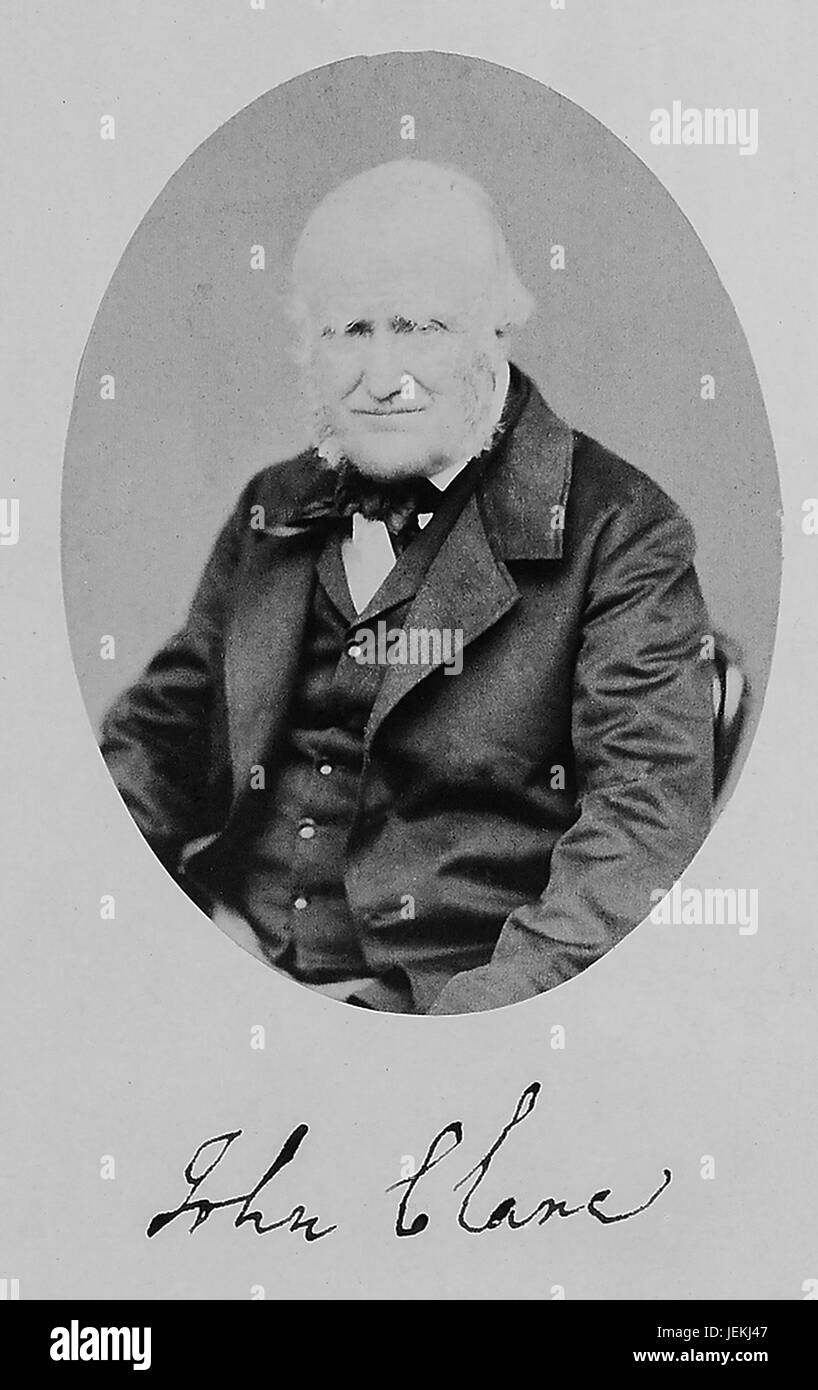 JOHN CLARE (1793-1864) inglese poeta rurale. Il sapere solo foto di lui fu preso da W.W.legge di Northampton in 1862, la città dove egli era tenuto in asilo Foto Stock