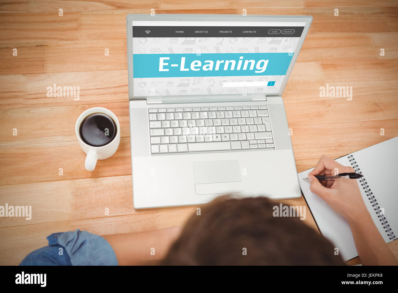 Immagine composita di e-learning interface Foto Stock