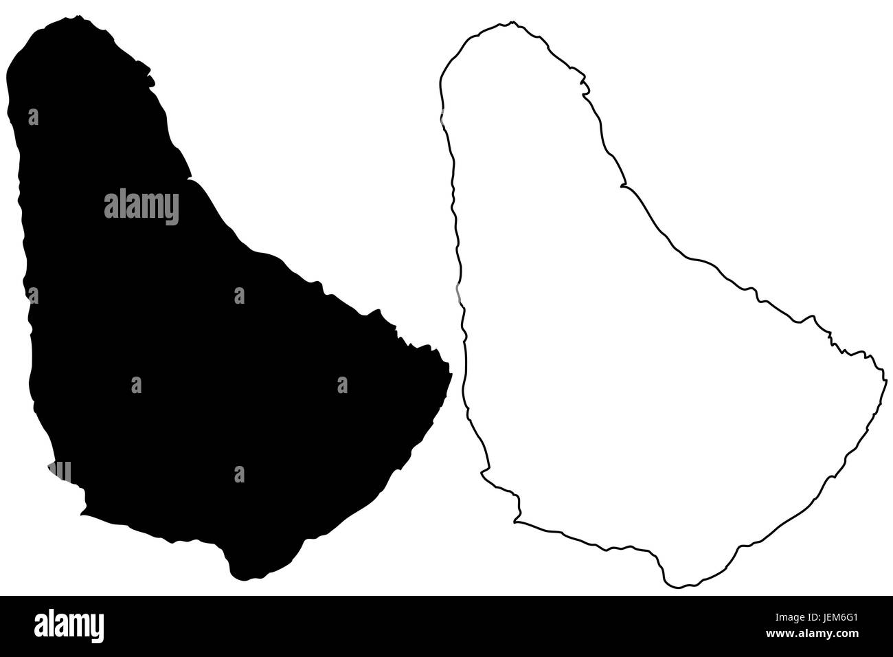 Mappa di Barbados illustrazione vettoriale, scribble sketch isole Barbados Illustrazione Vettoriale