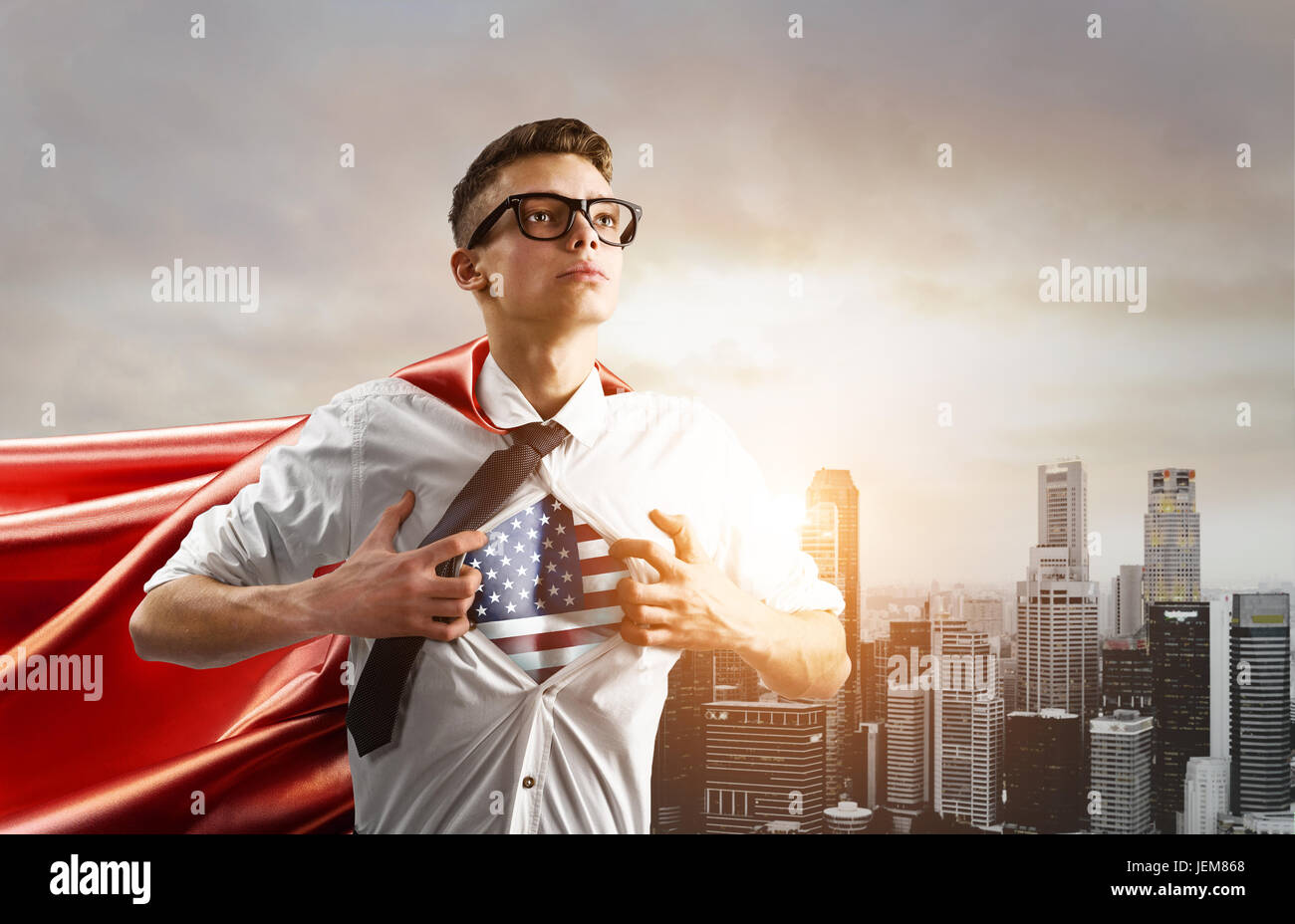 Business super hero Foto Stock