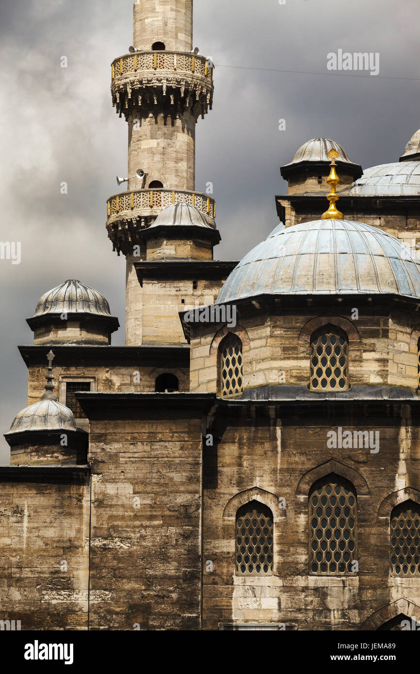 Sezione verticale della nuova moschea ( Yeni Cami ) in Istanbul Foto Stock